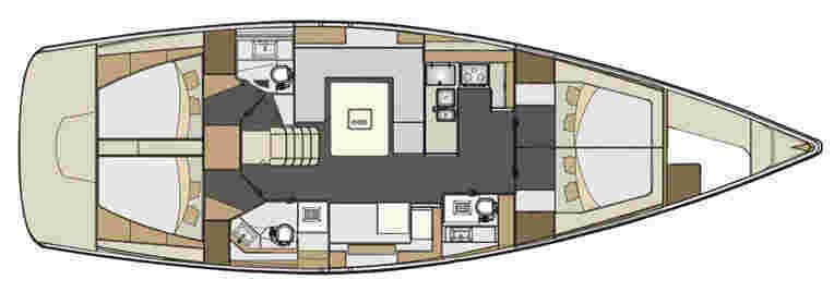 Elan 50 Impression 4 cabins